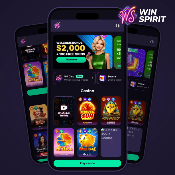 WinSpirit Casino Games and game categories